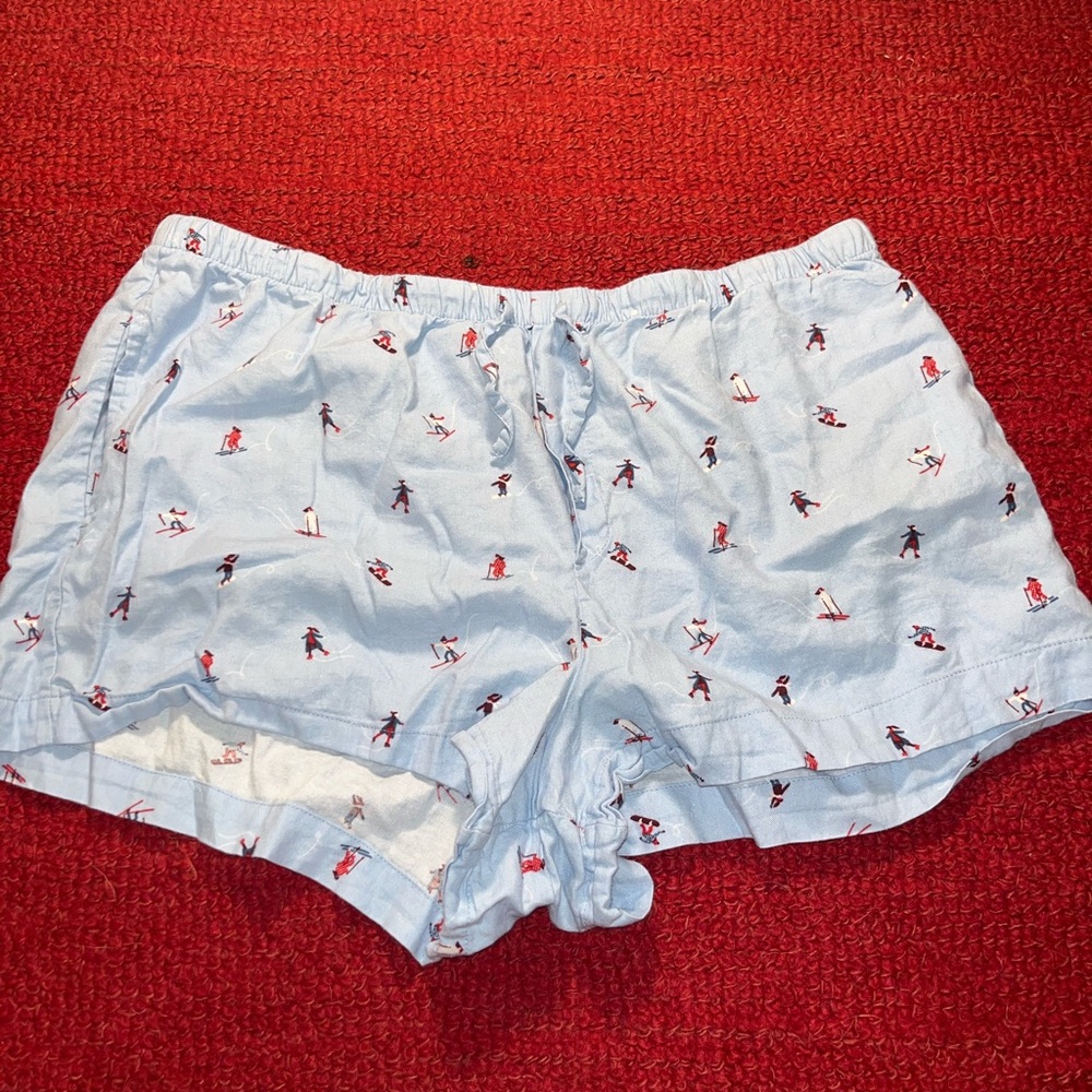 Auden Sky Blue Athletic Shorts with Red Accents